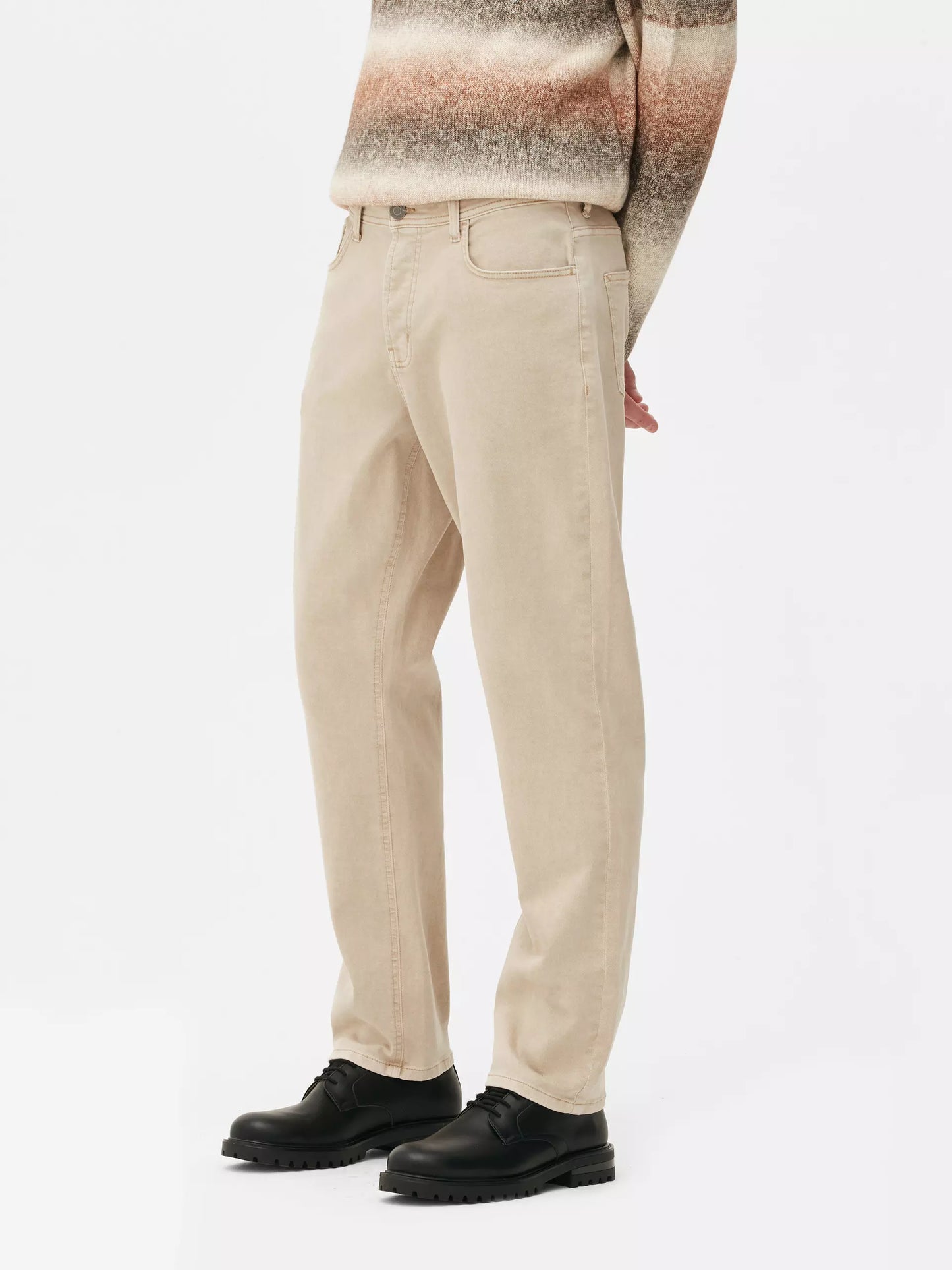 Men's Straight Fit Beige Color Jean DL4296