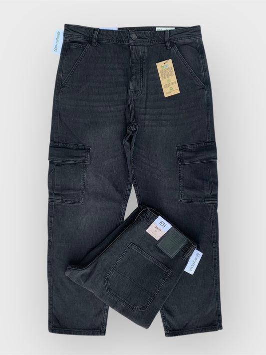 Men's Relaxed Fit Diamond Black Cargo Jean DL4309