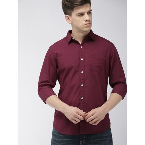 Men's Casual Button Down Shirts - Mehroon – Denim Leftover