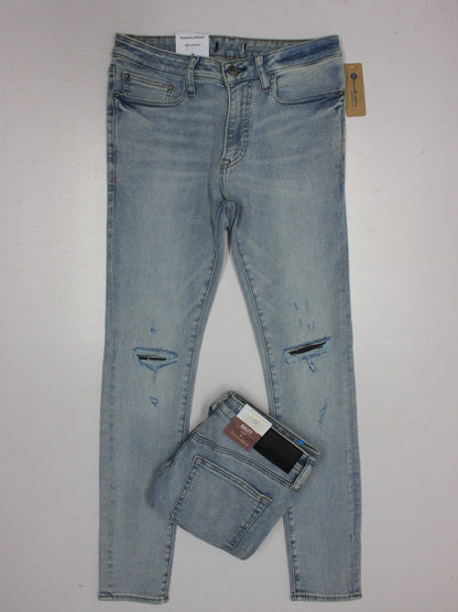 Men's Skinny Fit Ripped Light Blue Jean DL4214