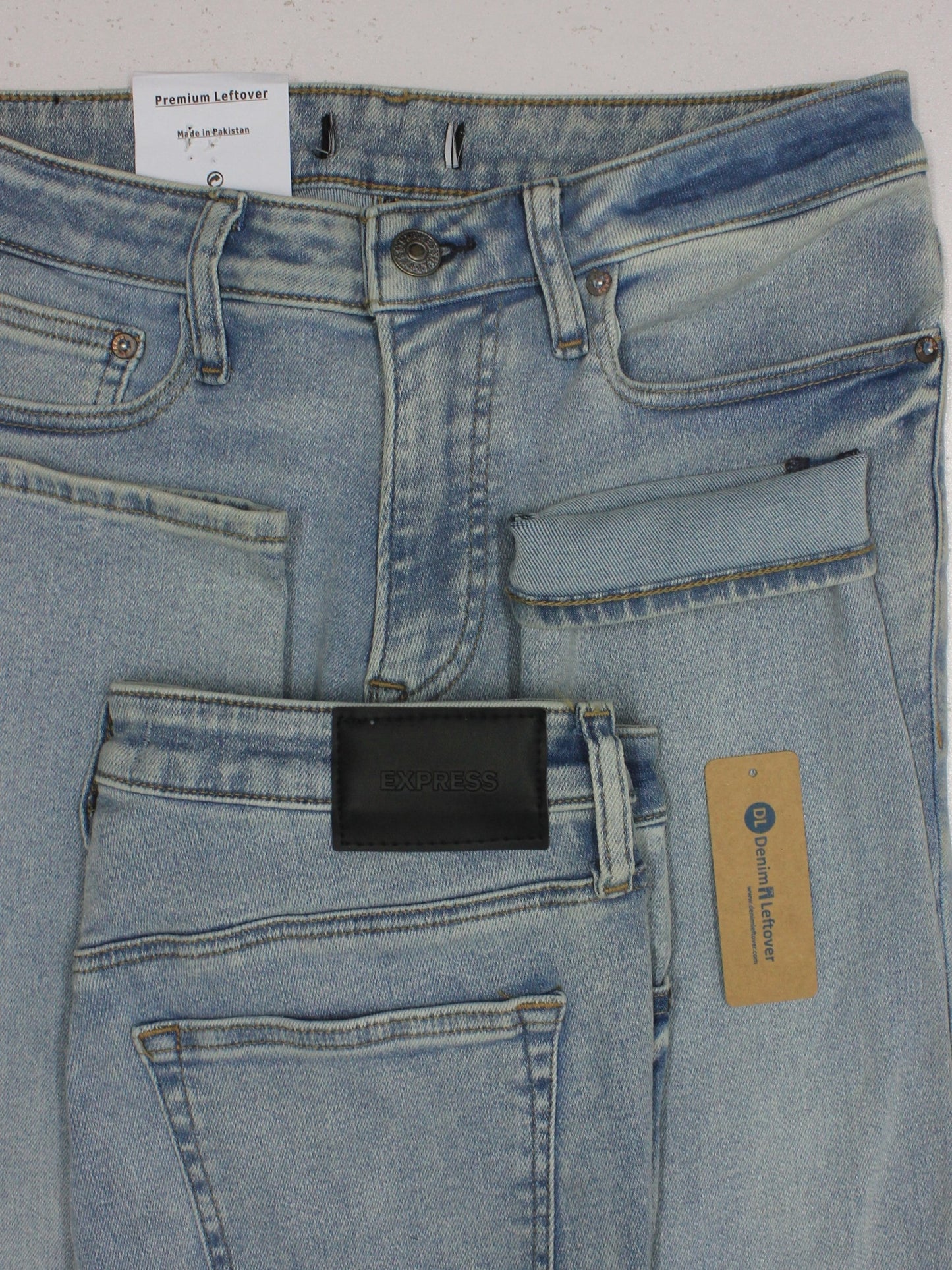 Men's Skinny Fit Ripped Light Blue Jean DL4214