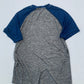 Men's Half Sleeve Grey-Blue T-Shirts DLT392