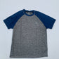 Men's Half Sleeve Grey-Blue T-Shirts DLT392