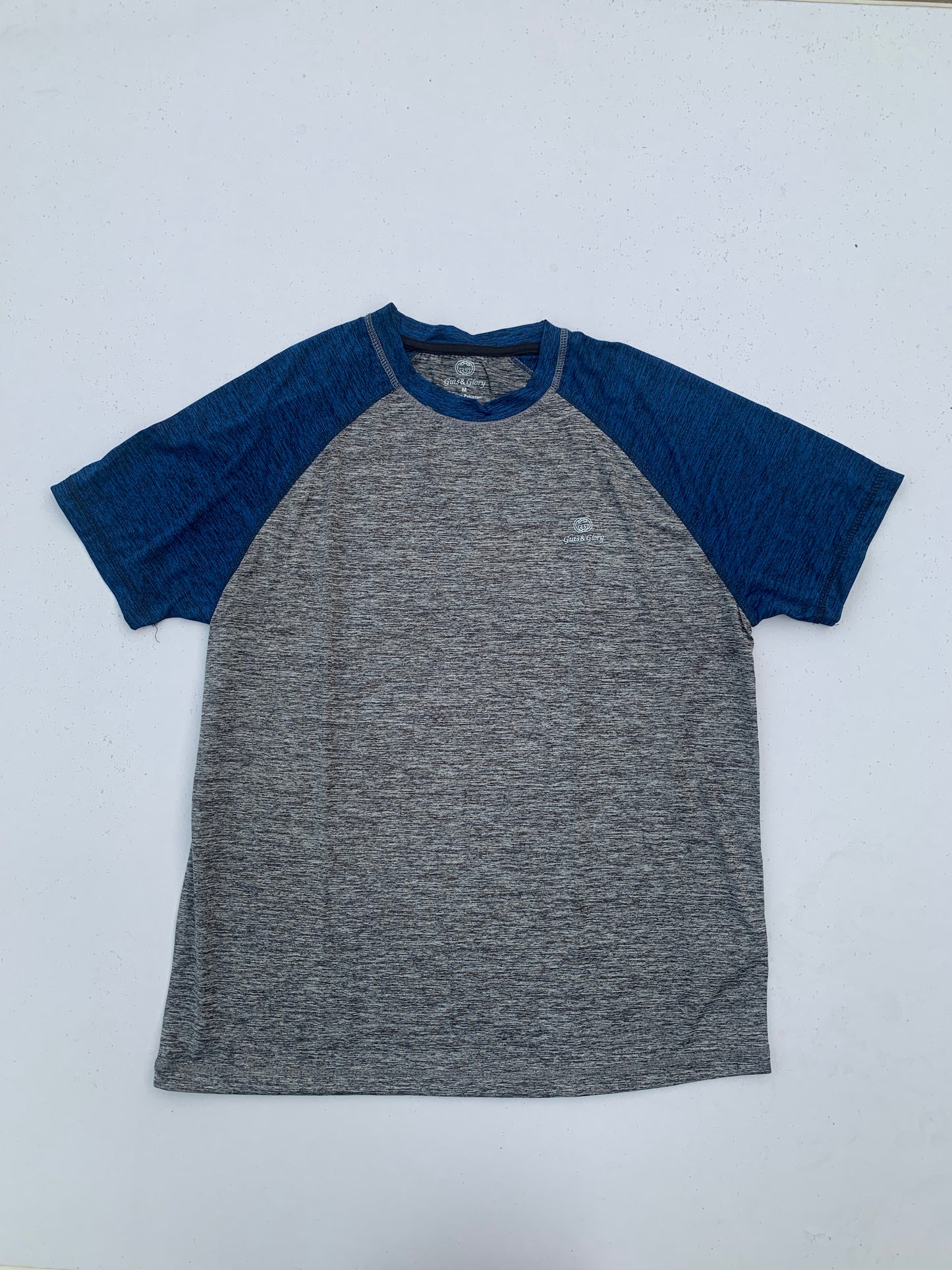 Men's Half Sleeve Grey-Blue T-Shirts DLT392