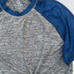 Men's Half Sleeve Grey-Blue T-Shirts DLT392