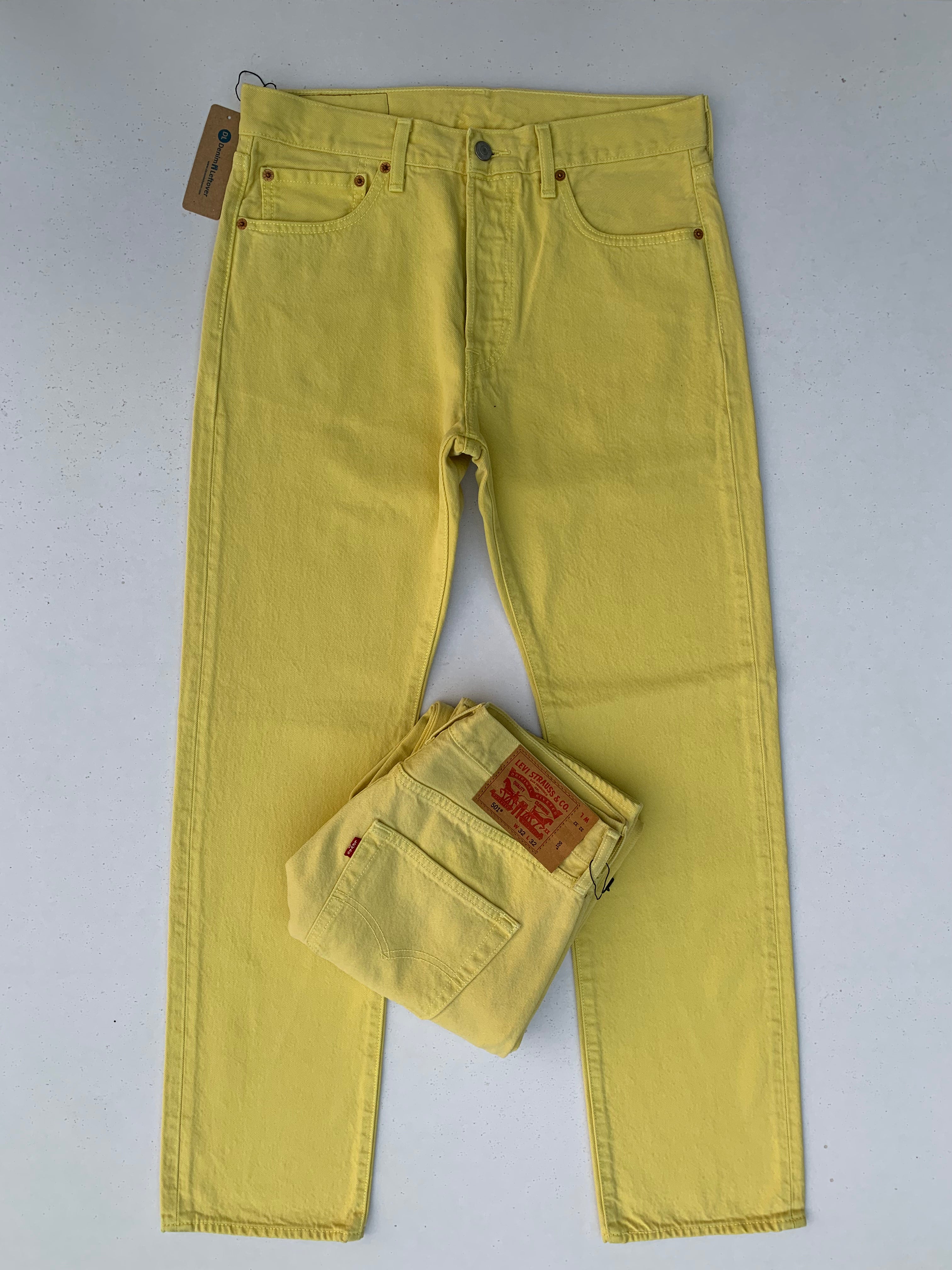 Men's 501 Straight Lemon yellow jeans DL4191 – Denim Leftover