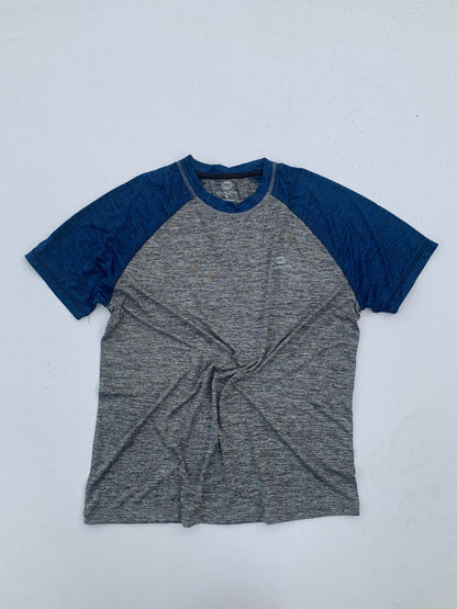 Men's Half Sleeve Grey-Blue T-Shirts DLT392