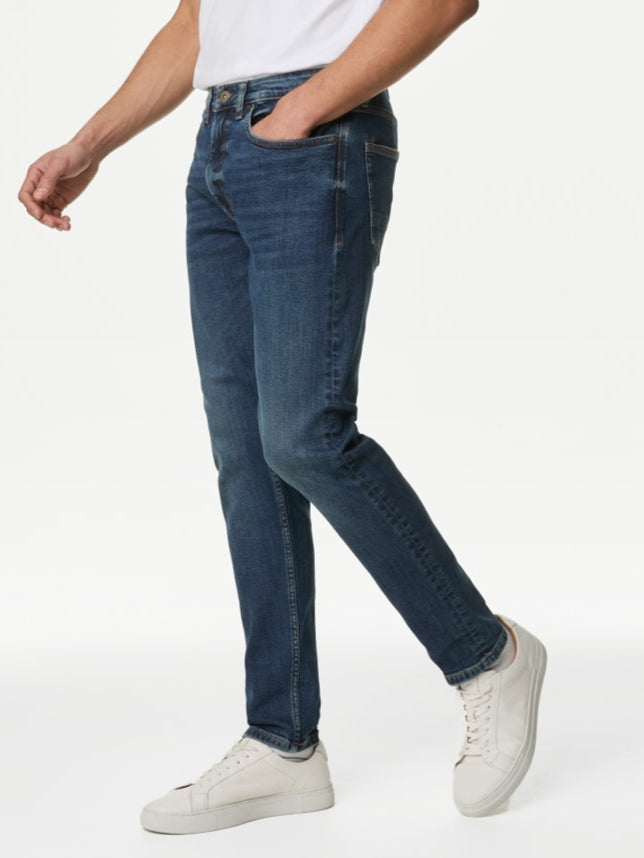 Men's Slim Fit Vintage Dark Blue Jean DL4298