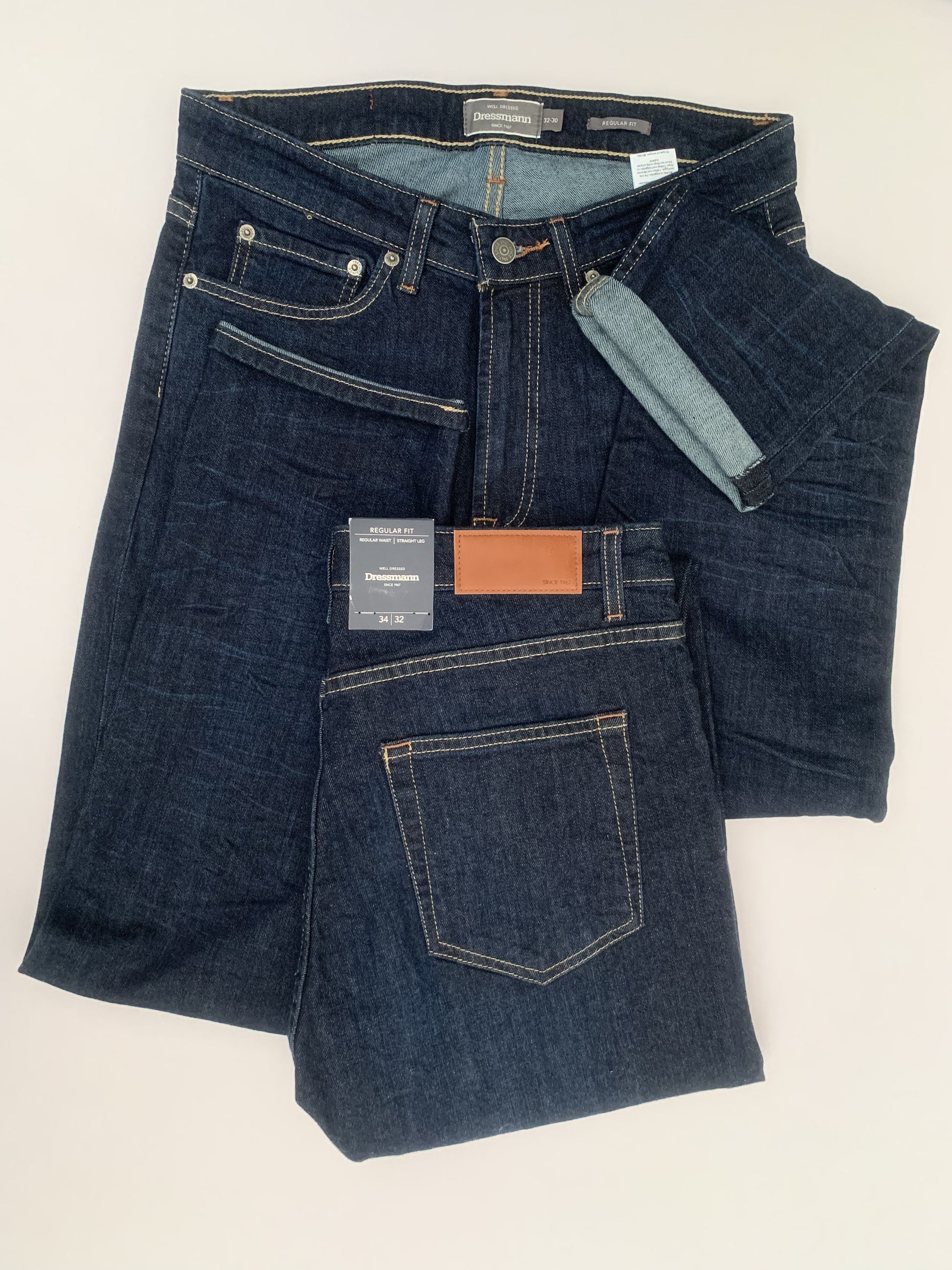 Men's Regular Fit Jeans Dark Blue DL4089 – Denim Leftover